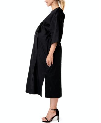 Amaterasu Tie Belt Maternity/Nursing Wrap Midi Dress