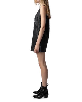 ワンピース Zadig & Voltaire Rasha Leather Dress Rasha Crinkled Leather Dress dress black women | Zadig&Voltaire