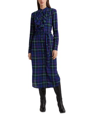 Ralph Lauren - Ruffled Long Sleeve Shirt Dress