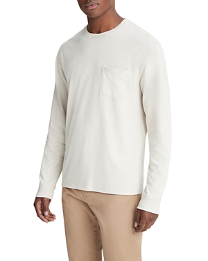Vince Regular Fit Long Sleeve Thermal Top In Stone Beacj