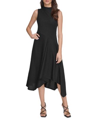 DKNY ribbed midi dress textured shops Rusty