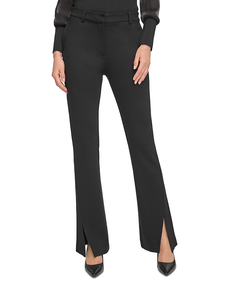 Dkny Split Hem Flare Leg Ponte Pants In Black | ModeSens Dkny Split Hem Flare Leg Ponte Pants In Black | ModeSens