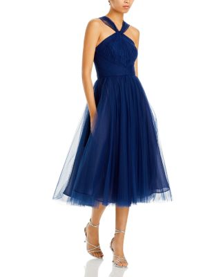 Zac Posen Pleated Tulle Maxi Dress | Bloomingdale's Women