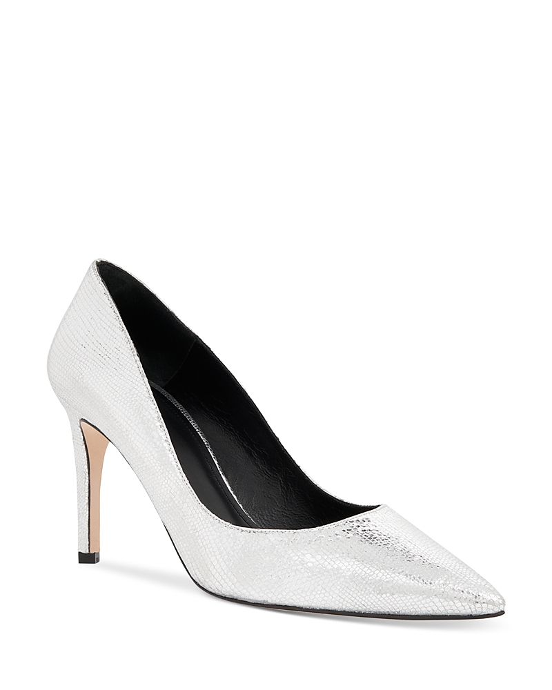 Whistles Women's Corie Pointed Toe Slip On Textured High Heel Pumps