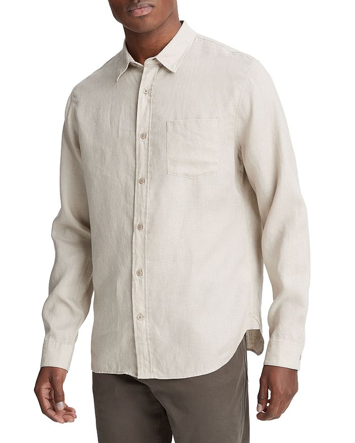 VINCE Size L Black White Checkered Cotton Button Down Long Sleeve Shirt main image 1