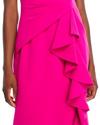 Eliza J ノースリーブカスケード-フリルガウン Eliza J Women's Sleeveless Cascading-Ruffle Gown - Macy's