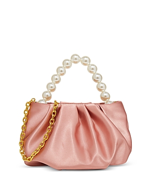 Shop Lele Sadoughi Marlowe Satin Evening Pouch In Dusty Rose