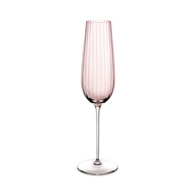 Nude Glass - Round Up Dusty Rose Champagne Flutes, Set of 2