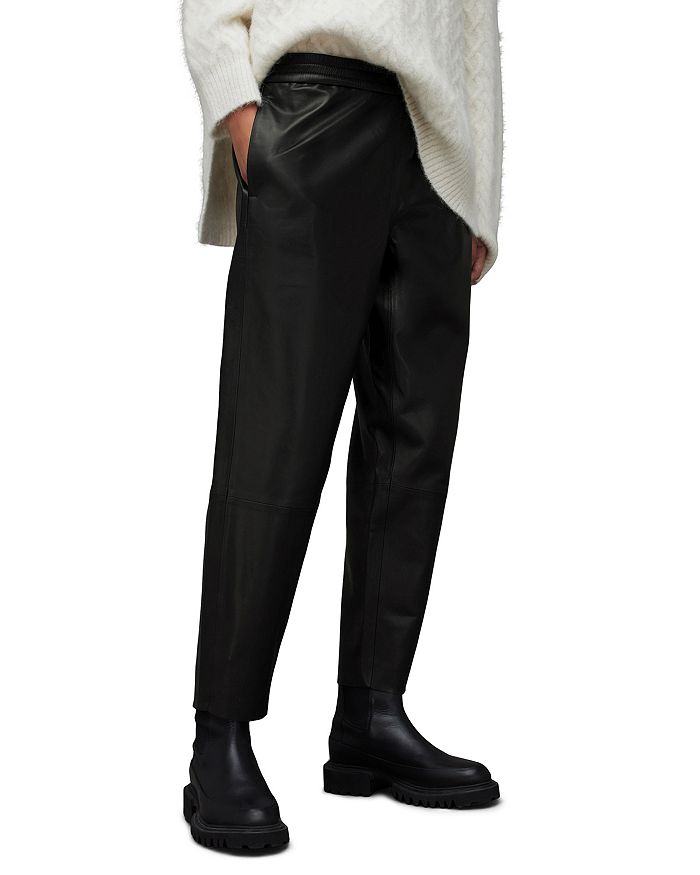 ALLSAINTS Jen Leather Jogger Pants Bloomingdale's