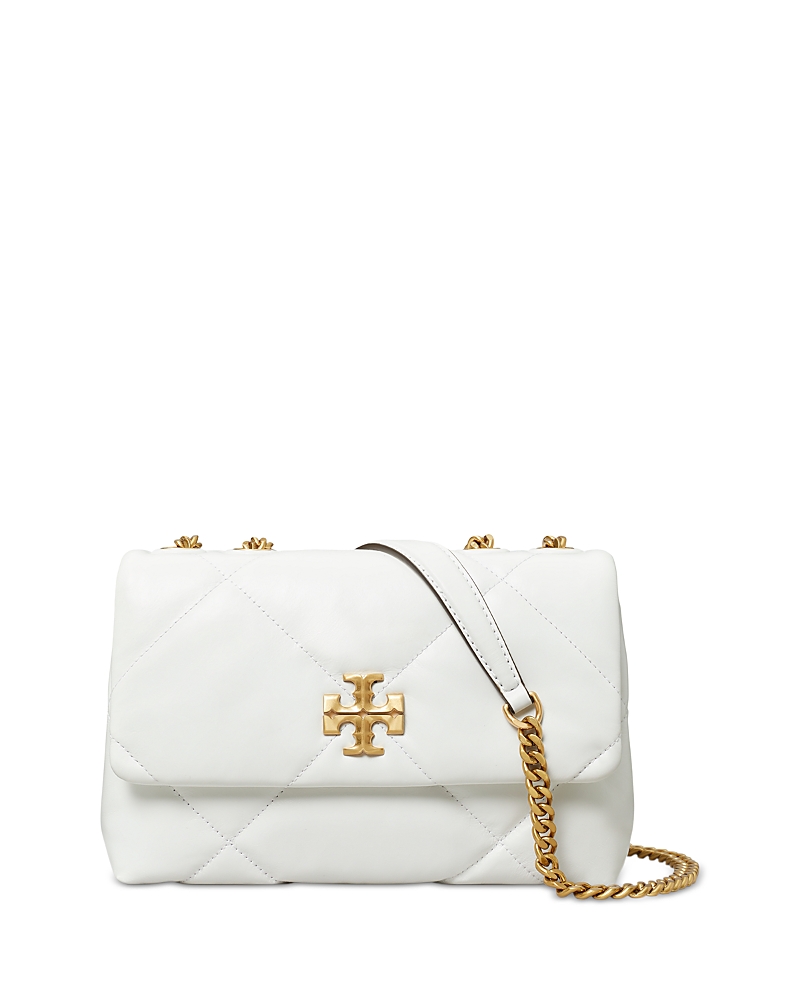 Tory Burch Kira Small Diamond Quilted Convertible Shoulder Bag In Cirrus Cloud/gold