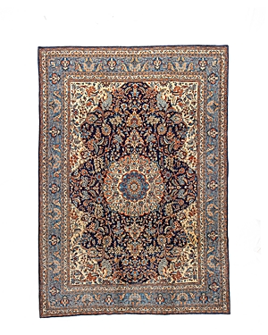 Bashian One Of A Kind Persian Sarouk Area Rug, 8' X 11'5 In Dark/blue
