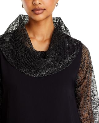 Sequin Mesh Embroidery Combo Dress	 	  