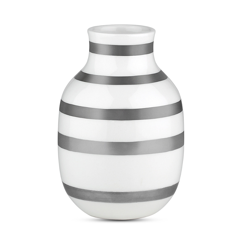 Rosendahl Kahler Omaggio Vase, Blue In Silver