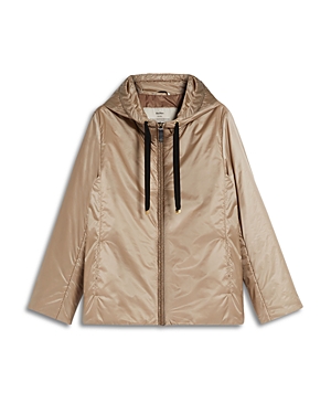 Max Mara Greenh Water Repellent Hooded Jacket In Beige
