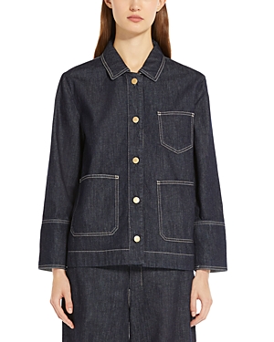 Max Mara Denim Shirt In Midnight Blue