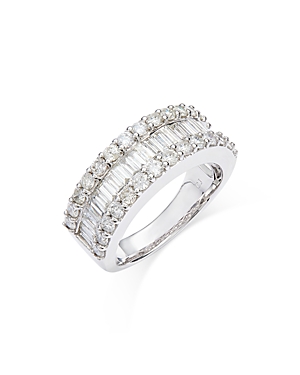 Bloomingdale's Diamond Baguette & Round Band in 14K White Gold, 2.15 ct. t.w.