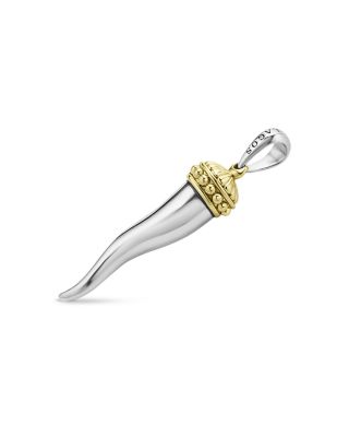 Men's 18K Yellow Gold & Sterling Silver Anthem Horn Pendant - Exclusive