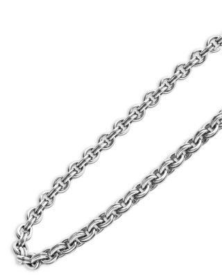 Men's 18K Yellow Gold & Sterling Silver Anthem Double Link Necklace, 20" - Exclusive
