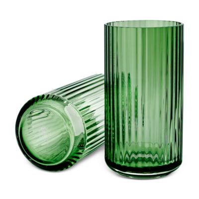 Lyngby Vase, Copenhagen Green Mouth Blown Glass