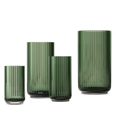 Lyngby Vase, Copenhagen Green Mouth Blown Glass