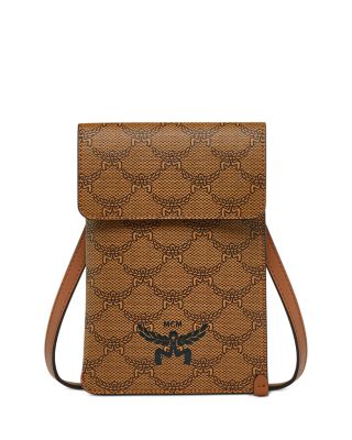 MCM Himmel Lauretos Coated Canvas Lanyard Crossbody Bag