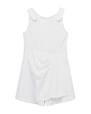 Shop Habitual Girls' Mock Wrap Knit Romper - Big Kid In White