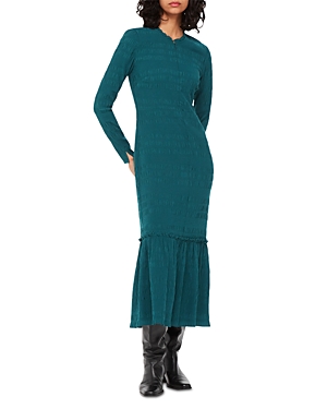 Shop Whistles Mila Textured Maxi Dress In Green