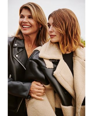 Alaina Faux Leather & Faux Shearling Cropped Coat