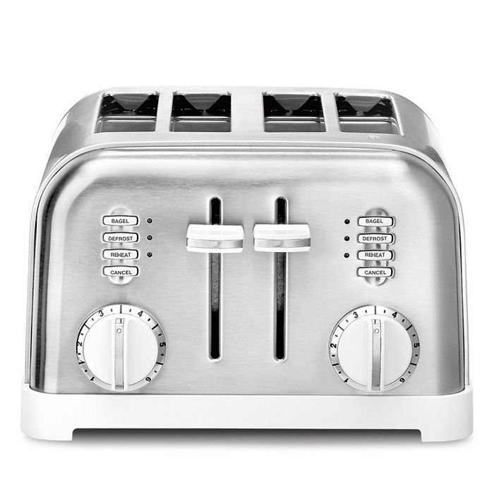 Cuisinart - CPT-180W Metal 4 Slice Metal Toaster, White