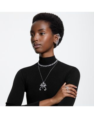 Matrix Marquise Cut Stack Ring in Rhodium Plated