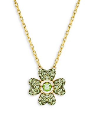 Swarovski - Idyllia Crystal Clover Pendant Necklace, 14.96-17.72"