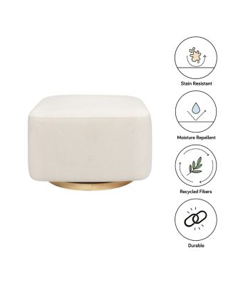 Kiwi Gliding Ottoman with Light Wood Base