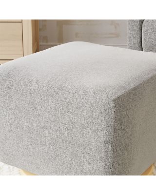 Kiwi Gliding Ottoman with Light Wood Base