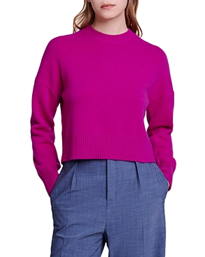 Shop Maje Meigety Sweater In Fuchsia Pink