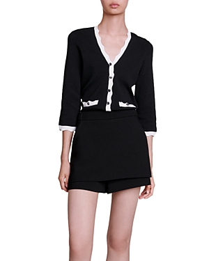 Shop Maje Molinette Cardigan In Black