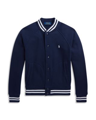 Boys' Cotton Blend Fleece Baseball Jacket - Big Kid