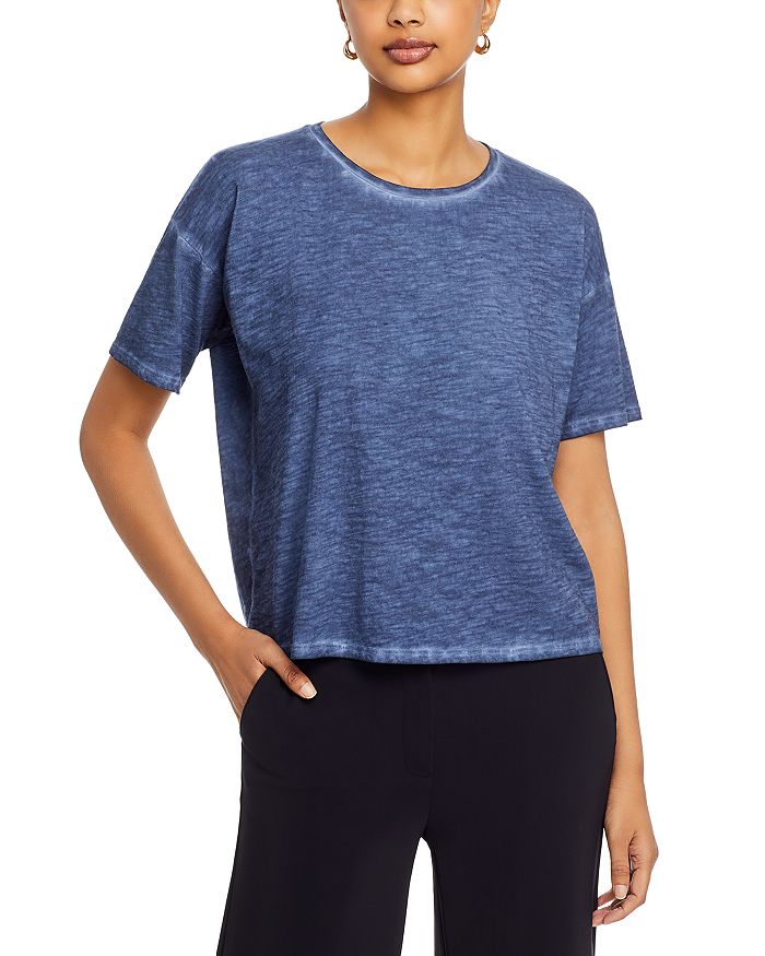 Eileen Fisher Cotton Boxy Crewneck Tee | Bloomingdale's