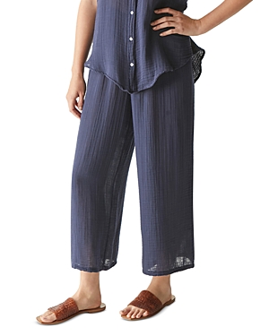 Michael Stars Medina Cropped Gauze Pant In Nocturnal