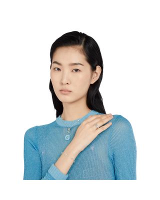 Sterling Silver Marmont Mother of Pearl Flower & Interlocking G Ring