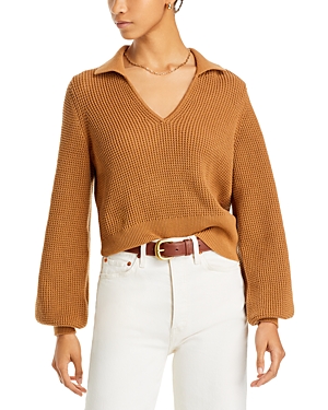 French Connection Mozart Relaxed Sweater In Tobacco Brown