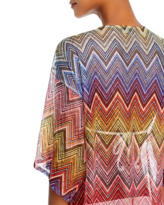 Multicolor Chevron Swim Cover-Up Tunic