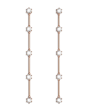 Swarovski Constella Drop Earrings In Rose Gold