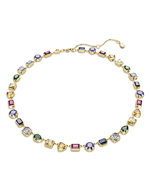 Swarovski Stilla Multicolor Mixed Cut Collar Necklace in Gold Tone, 14.96-17.72