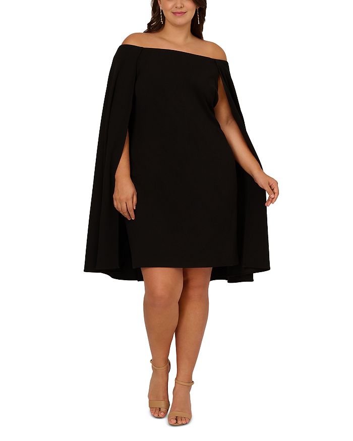 Adrianna Papell Plus Size Off-the-Shoulder Camp Dress | Bloomingdale's