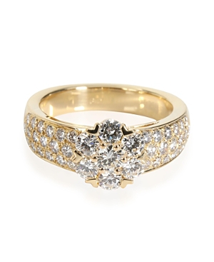 Pre-owned Van Cleef & Arpels  Van Cleef & Arpels Fleurette Diamond Ring In 18k Gold