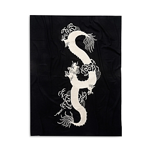 Natori Mayon Dragon Embroidery Throw In Black