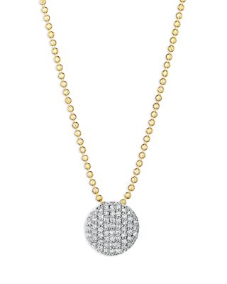 Phillips House - Rhodium & 14K Yellow Gold Diamond Mini Infinity Necklace, 16-18"