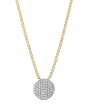 Rhodium & 14K Yellow Gold Diamond Mini Infinity Necklace, 16-18