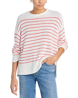 Aqua Stripe Knit High Low Sweater - 100% Exclusive In Regal