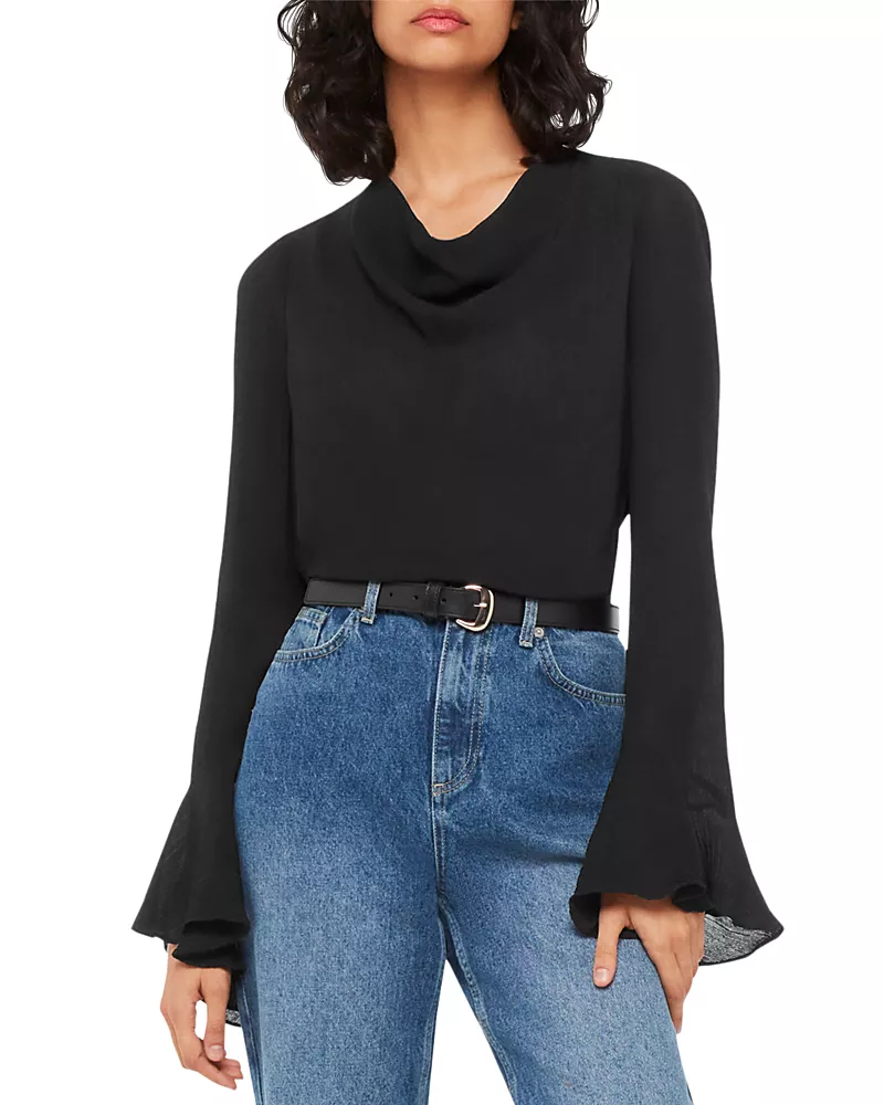 Whistles Pia Cowl Neck Top